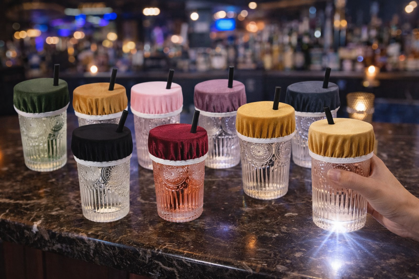 Drink Cover Scrunchie – Protect Your Drink Anywhere